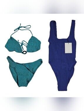 Bond-Eye Bikini Set Ring Ingrid Triangle/Sign Brief & Madison Swimsuit One-Piece